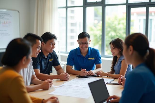 Litratong nagpapakita ng aming dedikadong team ng Alon Home Service na nagtatrabaho nang magkasama.